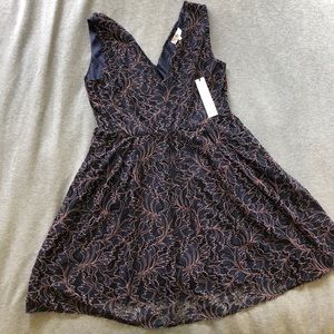 NWT Nordstrom Navy with detail elegant lace dress